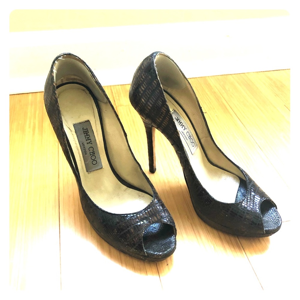Jimmy Choo peep toe stilettos 36.5